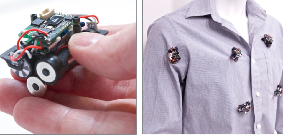 Rovables: Wearable Mini Mobile Robots